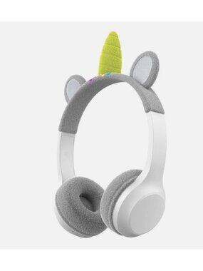 Kids Wireless Headphones Unicorn With Adjustable Headband & Soft Fleece Earcups